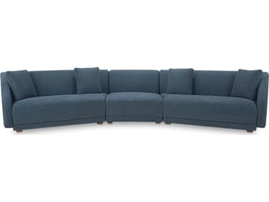 Moe's Home Fraser Blue Upholstered Sectional Sofa MEFO104119