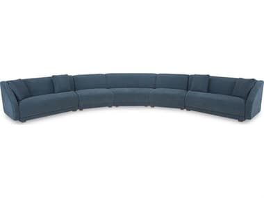 Moe's Home Fraser Blue Upholstered Sectional Sofa MEFO104419
