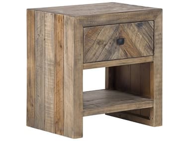 Moe's Home Teigen 1-Drawer Pine Wood Nightstand MEFR100503