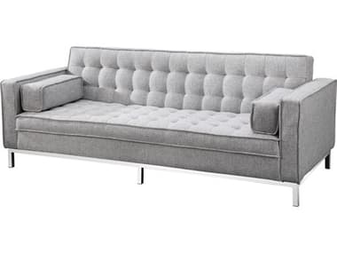 Moe's Home Covella Light Grey Upholstered Sofa Bed MEFW100429