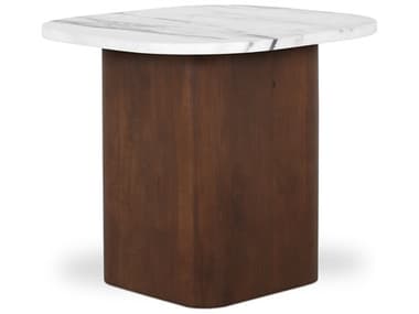 Moe's Home Dash Accent Table White Calacatta Marble MEGK1130180