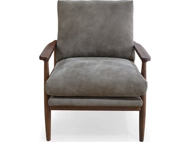 Moe's Home Arturo Gray Leather Accent Chair MEGO101303