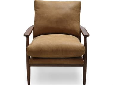 Moe's Home Arturo Brown Leather Accent Chair MEGO101340