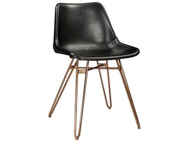 Moe's Home Omni Black Leather Armless Dining Chair Set Of Two MEGZ101302