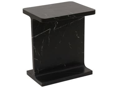 Moe's Home Tullia 15" Rectangular Marble Black End Table MEGZ115302