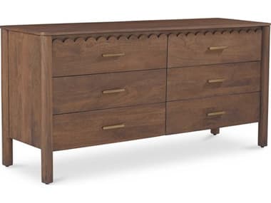 Moe's Home Wiley 6-Drawers Mango Wood Double Dresser MEGZ117003