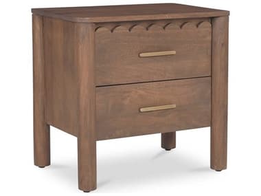 Moe's Home Wiley 23" Wide 2-Drawers Mango Wood Nightstand MEGZ117103