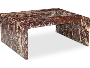 Moe's Home Rosa Coffee Table Rosso Levnato Marble MEGZ1182060