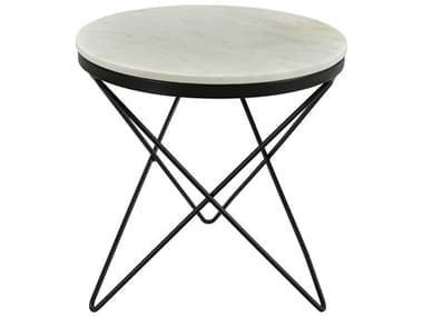 Moe's Home Haley Round Marble Black End Table MEIK100102