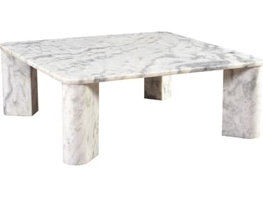 Moe's Home Segment 35" Square Marble Grey Coffee Table MEJD1048150