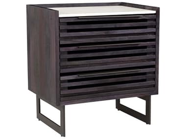 Moe's Home Paloma 3 Drawer Nightstand Charcoal Grey MEJD1058070