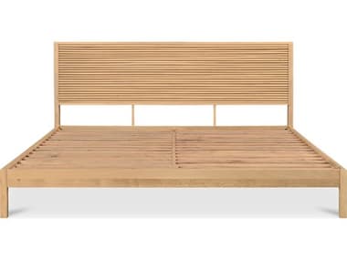 Moe's Home Teeda Natural Oak Wood Queen Platform Bed MEJD1078240