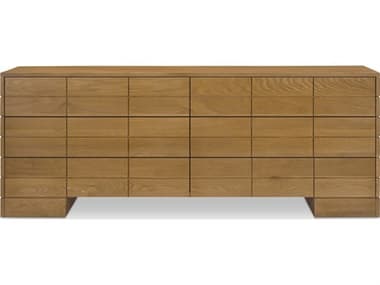 Moe's Home Gia 6-Drawers Brown Oak Wood Double Dresser MEJD109803