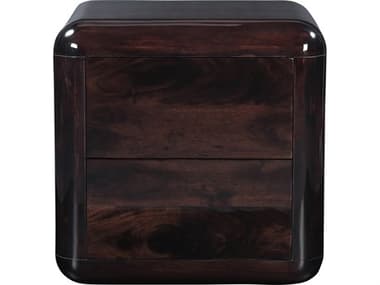 Moe's Home Rory 2-Drawers Brown Acacia Wood Nightstand MEJD110320