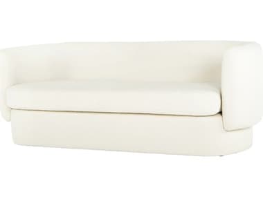 Moe's Home 83" Maya White Fabric Upholstered Sofa MEJM100118