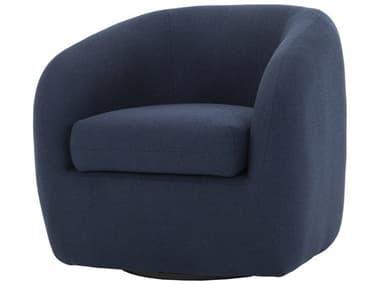 Moe's Home Swivel Blue Fabric Accent Chair MEJM100346