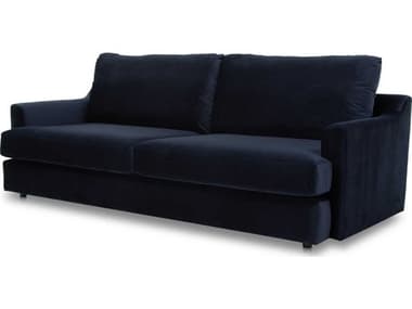 Moe's Home Alvin 94" Night Blue Fabric Upholstered Sofa MEJM100646