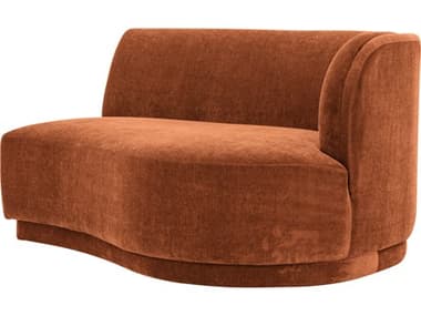 Moe's Home Yoon Fired Rust Orange Upholstered RAF Loveseat MEJM101606