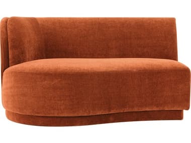 Moe's Home Yoon Fired Rust Orange Upholstered Chaise MEJM101706