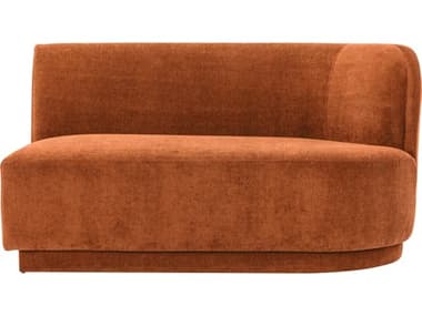 Moe's Home Yoon Fired Rust Orange Upholstered Loveseat MEJM101806