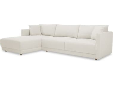 Moe's Home Bryn White Upholstered Sectional Sofa with LAF Chaise MEJM102705L0