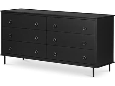 Moe's Home Reagan 63.0"W 6 Drawer Dresser Black MEJU100802