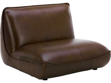 Moe's Home Zeppelin 39" Brown Leather Armless Modular Chair MEKQ101003