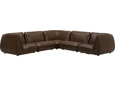 Moe's Home Zeppelin Classic Leather Sectional Sofa MEKQ102003