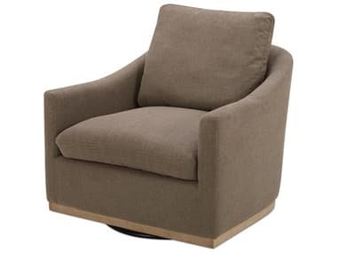 Moe's Home Linden Swivel Brown Fabric Accent Chair MEKQ102939