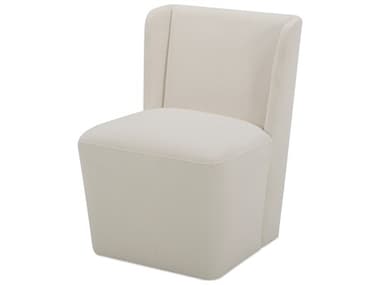 Moe's Home Cormac Rolling White Upholstered Side Dining Chair MEKQ103505