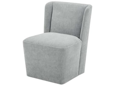 Moe's Home Cormac Rolling Blue Fabric Upholstered Side Dining Chair MEKQ103516