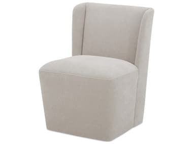 Moe's Home Cormac Rolling White Upholstered Side Dining Chair MEKQ103539