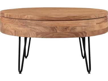 Moe's Home Round Wood Natural Coffee Table MEKY100824