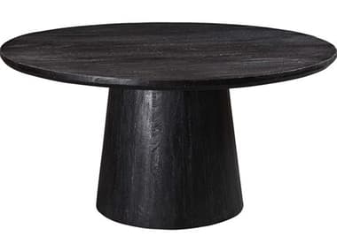 Moe's Home Cember 60" Round Wood Black Dining Table MEKY102002