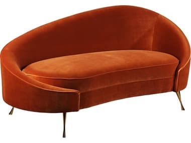 Moe's Home Abigail Orange Upholstered Loveseat MEME105312