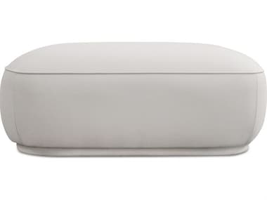 Moe's Home Marion White Upholstered Ottoman MEMO100118