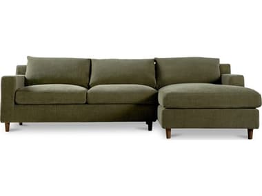 Moe's Home Hutton Green Upholstered Right Sectional Sofa MEMO100516R0