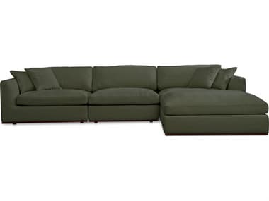 Moe's Home Rue Green Upholstered Sectional Sofa MEMO101827