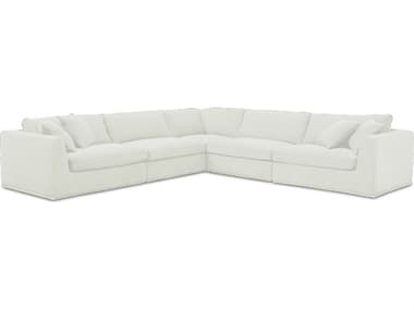 Moe's Home Rue White Upholstered Sectional Sofa MEMO102018