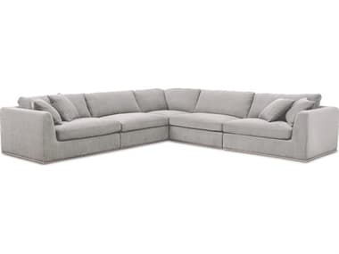 Moe's Home Rue Gray Upholstered Sectional Sofa MEMO102029