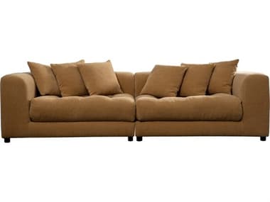 Moe's Home Davie Yellow Upholstered Sofa MEMO1024090