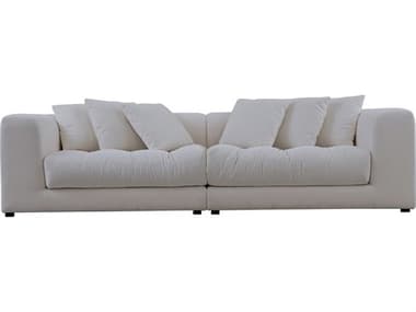 Moe's Home Davie White Upholstered Sofa MEMO1024180