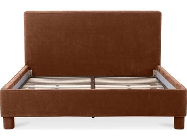 Moe's Home Ichigo Orange Ply Wood Upholstered Queen Panel Bed MEOA1002120