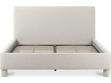 Moe's Home Ichigo Light Grey Ply Wood Upholstered Queen Panel Bed MEOA1002290