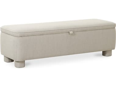 Moe's Home Ichigo Light Grey Upholstered Accent Bench MEOA100429