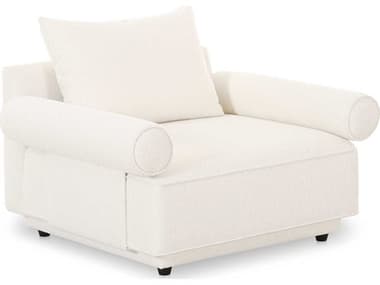 Moe's Home Rosello 45" White Fabric Accent Chair MEOA100718