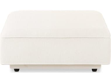 Moe's Home Rosello 37" White Fabric Upholstered Ottoman MEOA101218