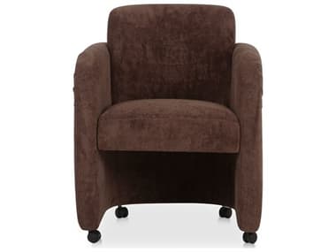 Moe's Home Mesto 26"W Rolling Dining Chair Dark Brown MEOA103520