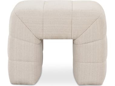 Moe's Home Verity White Upholstered Accent Stool MEOA105634
