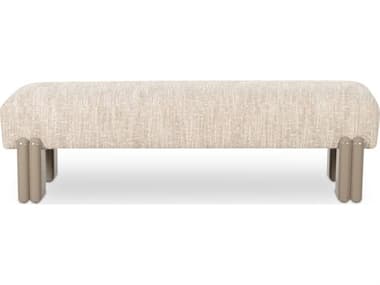 Moe's Home Priya Beige Upholstered Accent Bench MEOA106034